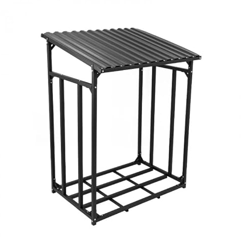 Grindi - Kaminholzregal Kaminholzständer Brennholzregal Holzaufbewahrung - Rakau I, 110x70x145 - Holzkorb für Kaminholz & Holzlager, Holzunterstand für innen und außen