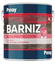 BARNIZ ALTA PROTECCION BRILLANTE - sintético de poliuretano para la protección y decoración de la madera para interiores y para exteriores. - PINAY (CASTAÑO - 4 L)