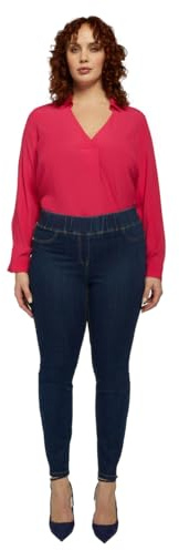 FIORELLA RUBINO: Jeggings Diamante Curvy Size Blu Stagione Primavera Estate 2024.