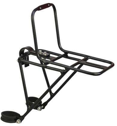 Dickly Portapacchi Anteriore per Bici Borsa Laterale per carico Accessori Leggeri Borsa in Metallo Ripiano per Bagagli Portapacchi Anteriore per Bicicletta, Freno a Disco