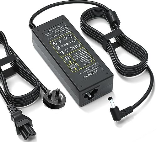 Gousiyun 19V Power Supply Adapter Compatible with LG Electronics 1920222324272934 Monitor 22MK600M 22MK400H E2290T E2360T 27GN950 27GP750 E2350T 29UM69G 32UN88A 32LH510B 34WP500 TV Power Cable