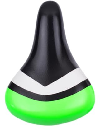 kowaku Kids Bicycle Saddle Bicycle Seat Easy Installation, Soft, Universal, Comfortable Wear Resistant Kids Bike Seat Waterproof, Black Green