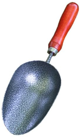 Paletta ergonomica con manico in legno di frassino, in acciaio inox, per scavare terreno e compost senza sforzo (1)