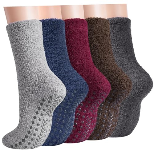 Caldodo Warme Kuschelsocken Stoppersocken Herren Damen mit Noppen, Dicke Wintersocken Flauschige Socken für Männer, Winter Antirutsch bettsocken, haussocken, hüttensocken, 39-46