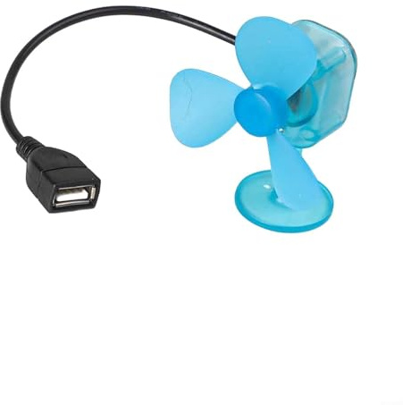 Yuanpgky Ventilateur d'éolienne pour véhicules électriques d'extérieur Sortie USB 5 V avec lame en plastique ABS Compatible avec les voitures, vélos électriques et appareils mobiles