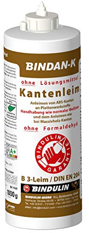 BNIDAN-K Kantenleim Holzleim Kunstharzleim (1-Komponenten-B3-Leim) inkl. 1 Pinsel von E-Com24 (1000 gr.)