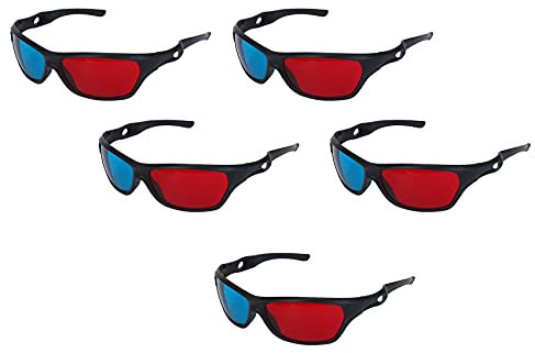 Doumneou 5X Rouge et Bleu dimensionnelle anaglyphe 3D Vision Lunettes pour la TV Film DVD
