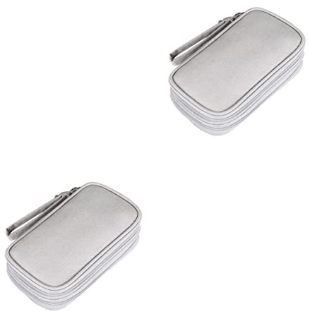 Gatuida 2pcs Small Cable Organiser Bag Earphone Case Usb Cable Pouch Portable Power Bank Bag