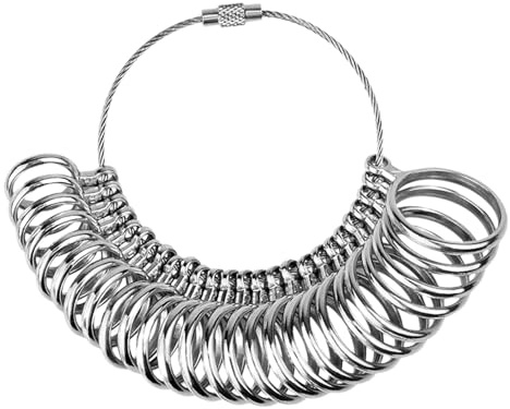 Medidor de tamaño de de dedo – Herramienta de medición de tamaños de joyas, modelos de medidor, herramienta y práctica para la determinación del tamaño de joyas para joyerías y compras