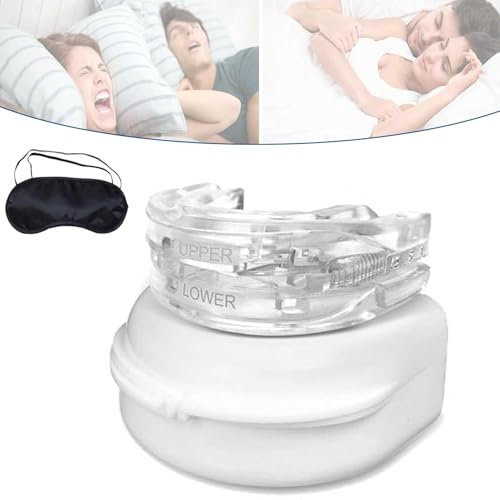 Anti Snoring Mouthpiece, Instantly Anti Snoring Devices for Men Women Stop Snoring Aids, Adjustable Sleep Apnea Mouthpiece, Anti Snore Mouth Guard, Food Grade Material (1pcs)