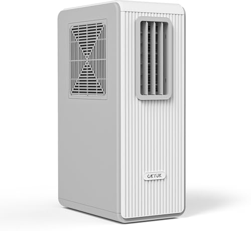 OKYUK Aire Acondicionado Portatil, 200 W de ahorro energético, refrigerante ecológico R290, 3 en 1 Refrigera, Ventila y Deshumidifica,Cobertura 15-20m2.Con tubo de escape (Blanco)