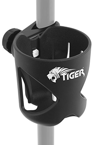 Tiger MSA79-BK Clamp on Drink Holder for Music Stand, Mic Stand and Drum Stand – Cup Holder for Vocalist, Drummers, Guitarists and Bassists