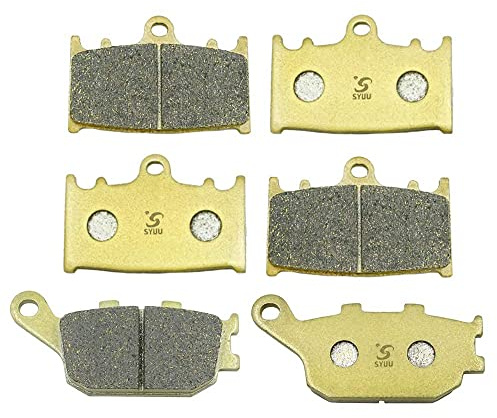 S SYUU Motocicleta ibra de cobre delantero y trasero Pastillas de freno Compatible con Suzuki GSF 1200 Bandit 2006 GSX 1250 F 2010 2011 2012 2013 2014 FA158F FA174R