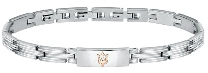 Maserati Jewels Bracciale Uomo, in Acciaio, PVD Oro rosa - JM121ATK12