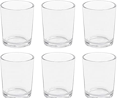 Floralcraft Cylinder Votive Candle Holders - Clear (Set of 48), Glass Tealight Holder for Table Centerpiece, Home Party Wedding Decorations
