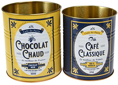 Rex London Medium Café De Paris storage tins (set of 2)