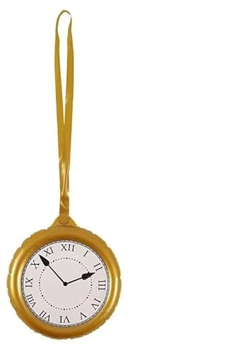 Inflatable Clock Medallion Alice in Wonderland Fancy Dress Rapper Flava Flav