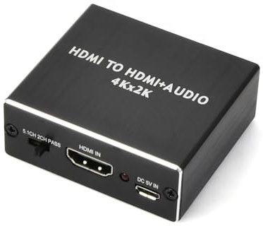 4K x 2K HDMI zu Optisch SPDIF Audiokonverter mit 3,5-mm Stereo Adapter - Unterstützt Pass/2.0CH/5.1CH