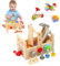 MonteSpi Montessori Spielzeug ab 2 3 4 5 Jahre,Holz werkzeugkoffer Kinder 29 Stück,motorikspielzeug,Hochwertige Materialien,zur Förderung von Feinmotorik & Kreativität,Geburtstagsgeschenk für Kinder
