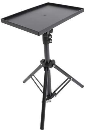Operitacx Supporto Treppiede per Proiettore e Laptop Regolabile Pieghevole con Mensola Utility per Aula e Meeting Base Portatile Leggera con Trasporto