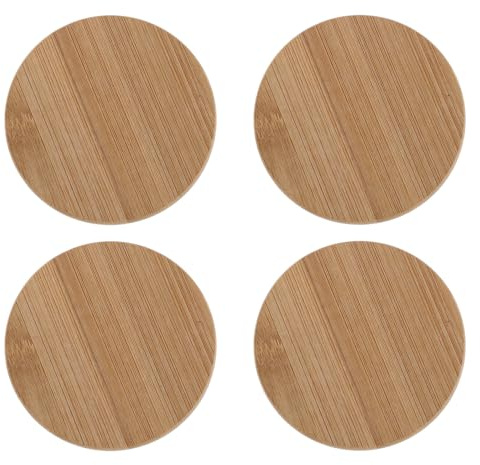 TOYANDONA 4 Pezzi Coperchio di Ricambio per Brocca in Vetro in Acciaio Inossidabile e Bambù Coperchio Sigillante Resistente a Temperature Elevate per Caraffa e Distributore Bevande