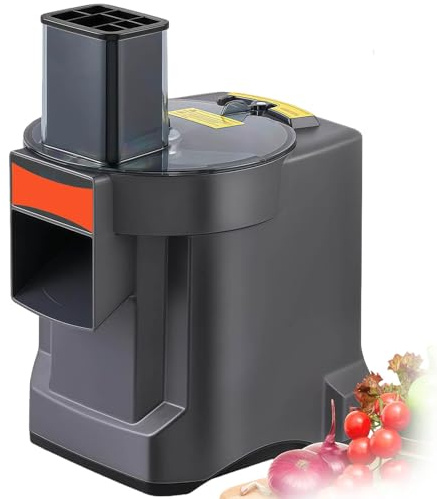 BESTXH Tritatutto Elettrico 3 in 1 per Verdure, Robot da Cucina Professionale con 3 Lame, Affettatrice E Tagliaverdure per Frutta E Verdura, Macchina Multifunzione per Tritare,Nero