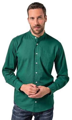 JP 1880 Jp1880 Hemd, Langarm, Leinenmix, Stehkragen, Modern Fit, BIS 8 XL Chemise Homme (Lot de 1)
