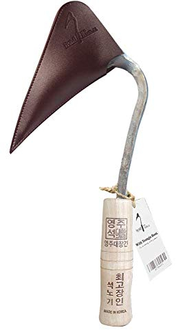 HOMI YOUNGJU Premium Quality Hand plow Hoe with Safety Cover for Easy Gardening, Weeding and Farming Made by Korean Master Blacksmith