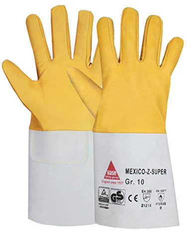 Hase Schweißerhandschuhe Mexico-Z-Super Größe 12, Ziegennappaleder 10 Stk