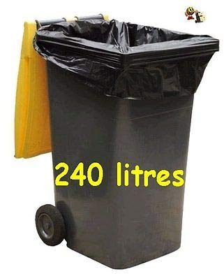 SAC POUBELLE NOIR HAUTE RESISTANCE - 240 litres - carton de 100 sacs