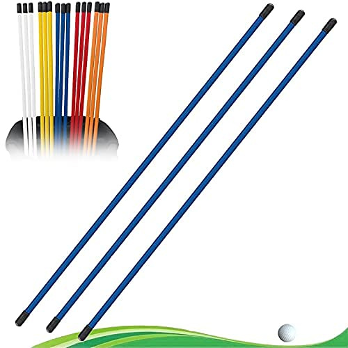 FINGER TEN Golf Alignment Sticks Swing Trainer 48 Inch 3/6 Pack | Swing Path Control Training, Durable Lightweight Rods for Repeated Use, Indoor & Outdoor Use, With Clear Tube Case