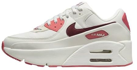 Nike Chaussures Femme Air Max 90 LV8 SE (FZ5164-133, ail/Adobe/Medium Soft Pink/Dark Team Red), Ail/Adobe/rose clair/rouge foncé, 38 EU