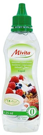 Mivita Stevia Sweetener Liquid 125 mL – zero-calorie sugar alternative, lactose-free, gluten-free, zero glycemic index