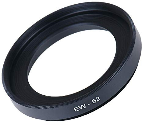 Pare-soleil d'objectif d'appareil photo pour objectif EF 35 mm F/1.8 EW-52 pour capot arrière (noir)