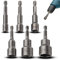 TXXATX Sechskant Bit Set 6-tlg Magnet Steckschlüssel 7-19 mm Nuss Akkuschrauber Stecknuss Nuss Adapter 1/4 Zoll Stecknuss Adapter Set Steckschlüsseleinsatz für Steckschlüssel Akkuschrauber
