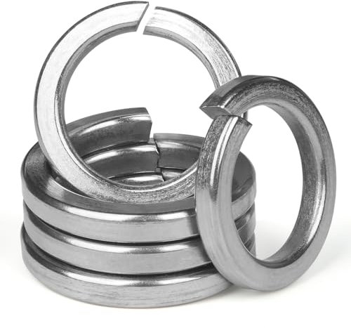 BOUMVID 10 Piezas M10 Arandelas de Resorte en Espiral, Arandela Resorte Redonda, Anillos Elásticos, Arandela Planas DIN 127 Forma B Acero Inoxidable V2A, Plano Anillo Partido Cerradura Arandelas