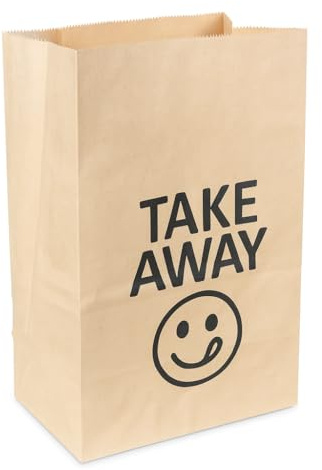 BeFreeX - Bolsas de Papel Kraft Grandes Sin Asas (250 uds) – 22x12x27,5 cm – Para Hamburguesas, Comida Rápida, Reparto, Fruta, Catering, Panadería, Hostelería