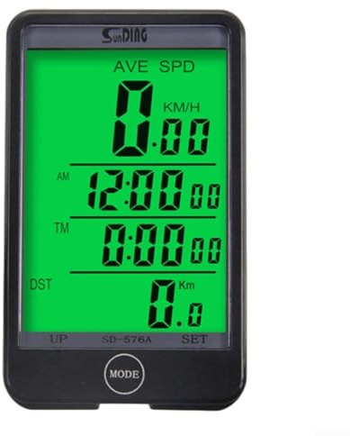 Computer per bicicletta, grande schermo LCD, pulsante touch per bicicletta, tachimetro, contachilometri, impermeabile, con retroilluminazione, per mountain bike e bici da strada
