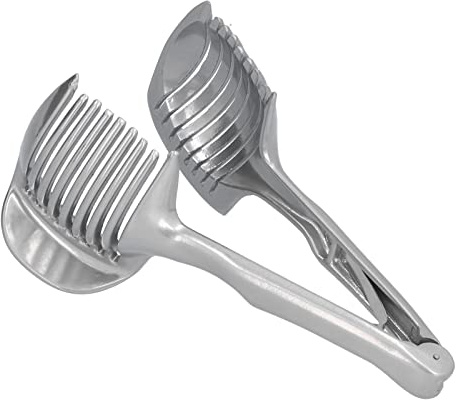 Handhållen lökskärare Bekväm aluminiumlegering Multifunktionell citronhållare för kök Restauranger Premium rostsäker livsmedelsklass Säker design Bärbar Citrusfrukt