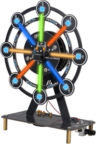 Lumenrix Rotating Ferris Wheel DIY Soldering Kit, LED Electronics Project