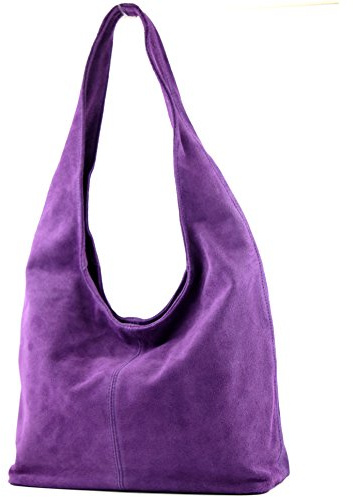Borsa in pelle Borsa a tracolla Borsa a tracolla Dirstasche Wildleder T150, Colore:viola