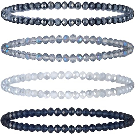 Zoonvii Armband Kristall Perlen Damen Mehrlagige Edelsteinarmbänder Armbänder Bohemian Modeschmuck Handaccessoires Beste Geschenk für Damen,Eine Freundin,Ehefrau,Mama,Freunde