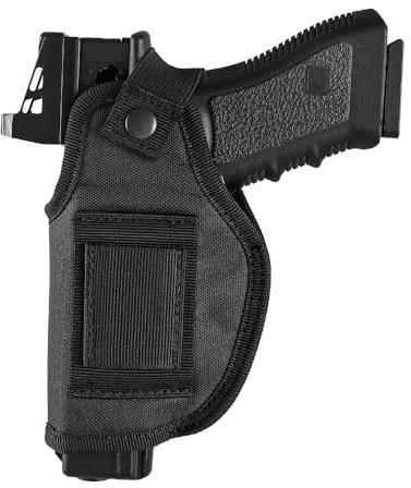 Pistolenholster, Wasserdichtes Trageholster mit Hosenbund, IWB/OWB Waffenholster, Montierbares Leuchtpunktvisier für die Jagd, Camping und Reisen