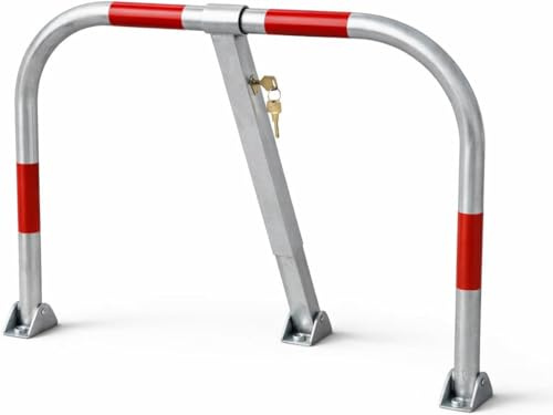 FERPASA® - Valla de Parking con Cerradura Antivandálica Acero Zincado – Barrera de Aparcamiento para Garaje y Plaza de Parking - Se Envía Montada