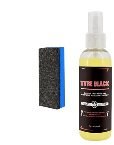 Spray lucidante per pneumatici auto, spray impermeabile con applicatore, protezione UV di lunga durata, nutrimento profondo, materiale lucido per auto, 100 ml