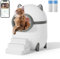 EROMMY Automatic Cat Litter Tray, 75L Large Capacity Self Cleaning Cat Litter Box with Health Monitoring for Multiple Cats, Smart Litter Box with Safety Door, APP Control, Double Deodorization