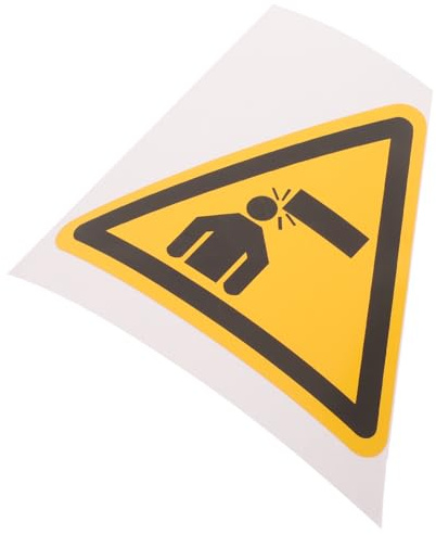 MAGICLULU Segnale di Avvertimento Basso 10X10 CM Adesivo da Parete Fai Attenzione alla Testa Cartello di Sicurezza per Ambienti Interni ed Esterni