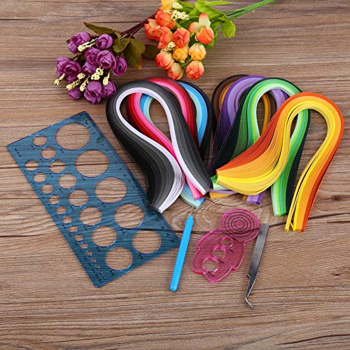 Papper Quilling Kits Set 700St 5 mm Quilling Strips Och Curling Slitsad Pen Pincett Linjal