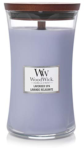 WoodWick Ellipsenförmige Duftkerze mit knisterndem Docht, Sand & Driftwood, bis zu 50 Stunden Brenndauer, Large, Ellipse