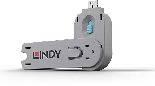 LINDY 40622 Schlüssel für USB Port Schloss, blau